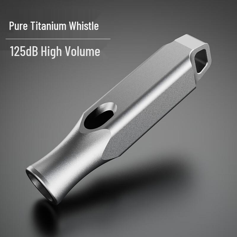 YORA Pure Titanium Survival Whistle Keychain