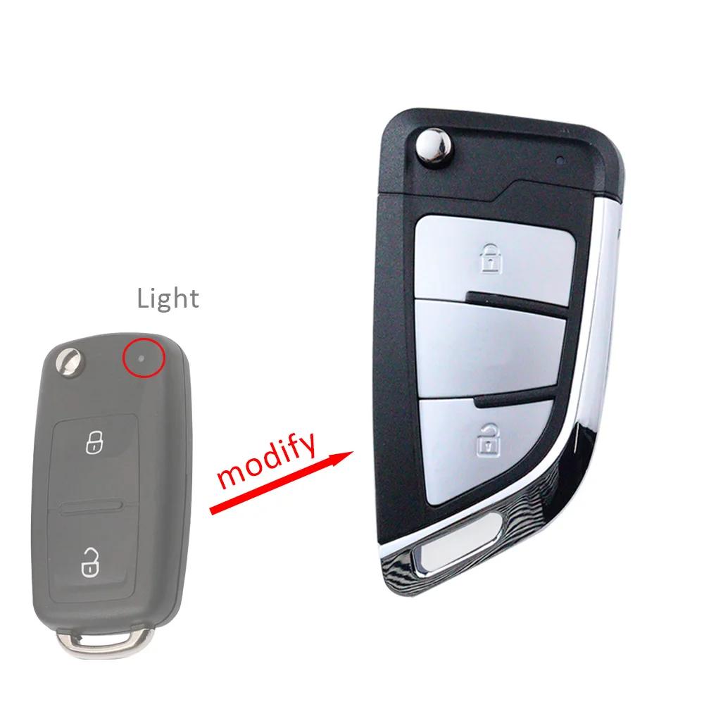 Car Key Fob Case Shell Housing for Vw B5 for Volkswagen Beetle/Caddy/Passat/Golf/Jetta/Polo/Scirocco/Tiguan/Touran/Skoda/Seat