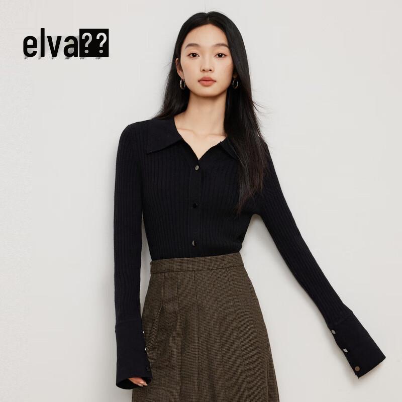 

Elva Island Women s Slim Fit Long Sleeve V-Neck Knit Cardigan M