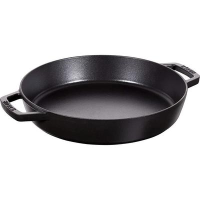 Cast Iron Pan - STAUB - 40511-073-0 - 34 Cm - Matte Black - High Capacity