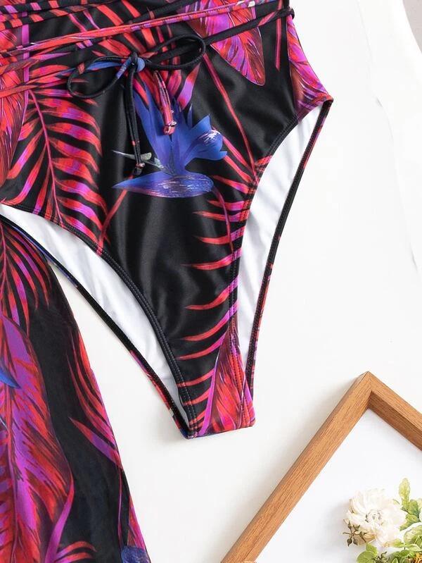 Women's Figure-Flattering Two-Piece Bikini Swimwear with Cover-Up