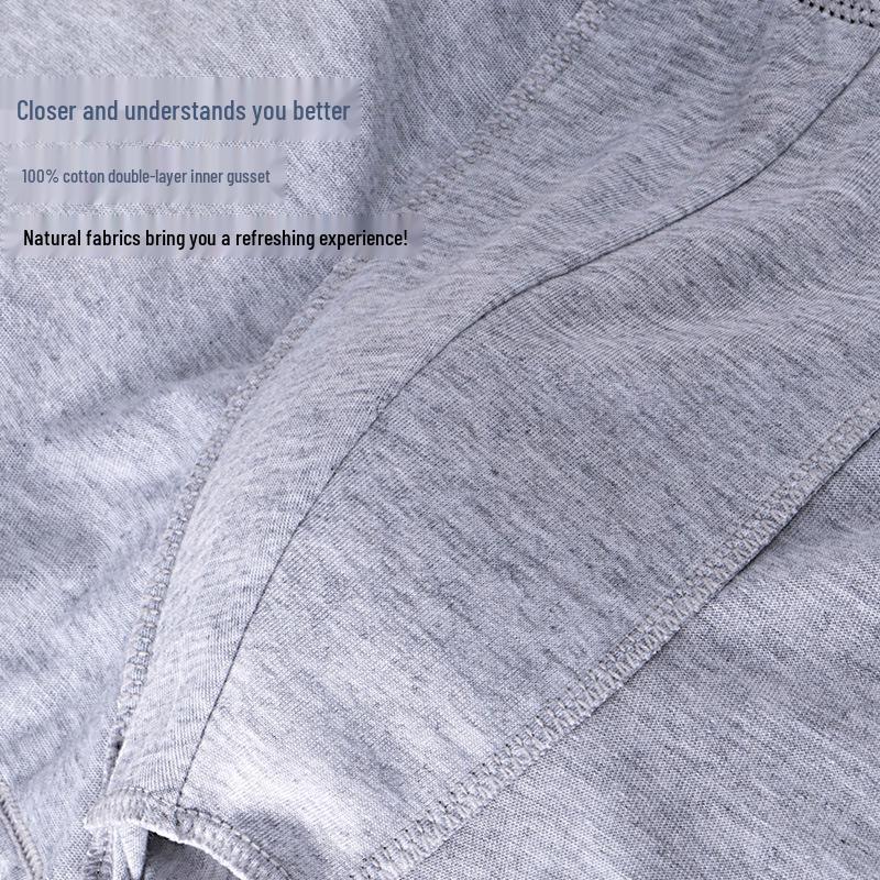 Men's Pure Cotton Loose Fit Underwear Shorts - Comfortable Flat Leg Briefs for All Ages