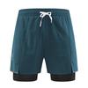 2024 Men's Quick-Dry Sports Shorts, Fake Two-Piece Design, Mid-Length with Inner Lining for Running or Training
