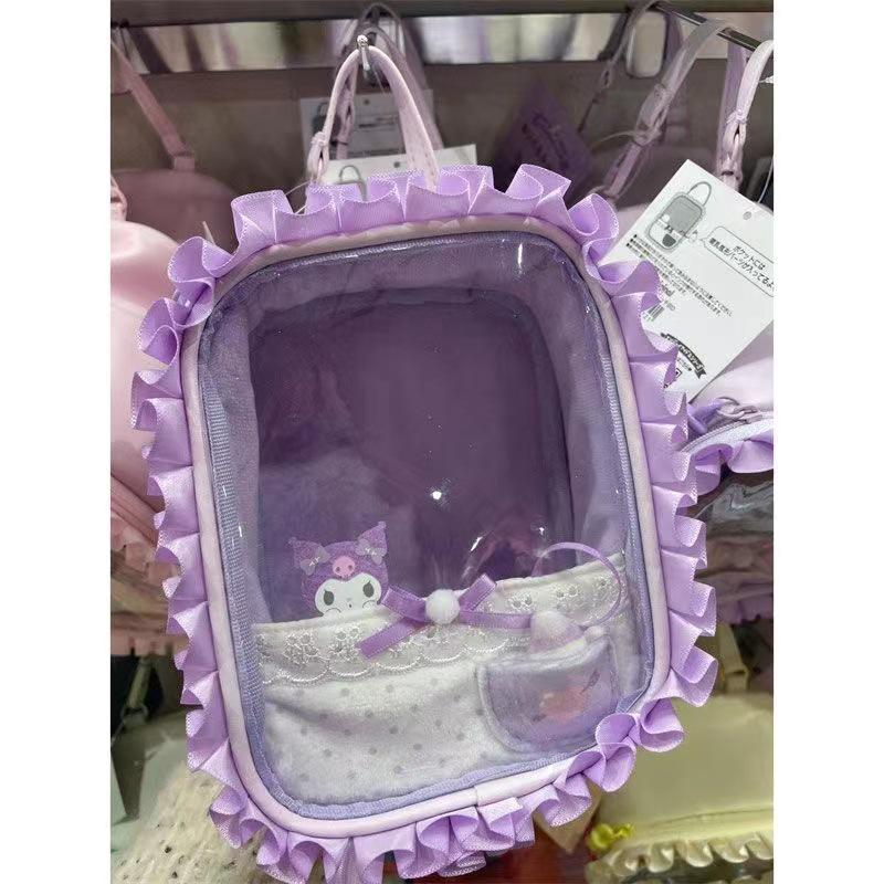 

Универсальная косметичка с милым мультяшным принтом 2024 года — портативная, ручная, с возможностью подвешивания и дополнительным слоем. фиолетовый