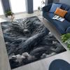 Magic Dragon Mythology Art Chinese Loong Cartoon Rug for Bedroom Living Room Sofa Home Doormat Decor, Large Non-slip Floor Mat