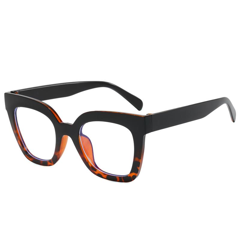 Oversized Square Frame Anti-Blue Light Glasses Woman Fashion Retro Men Computer Gaming Eye Protection Classic Plain Spectacles