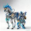 Motor Nuclear Zhao Yun Assembly Model Kit Action Figure With Yulan White Dragon Horse Alloy Skeleton Desktop Decoration Boy Gift