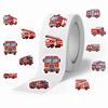 500PCS Fire Truck Roll Stickers Graffiti Cartoon Art Gift Scrapbooking Living Room Phone Community Skateboard Nostalgia Sticker