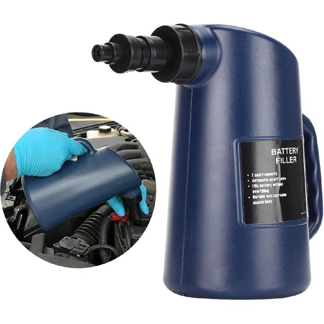 KIMISS Battery Filler Bottle Battery Water Filler 2L Deep Cycle Battery Jug Water Filler Bottle