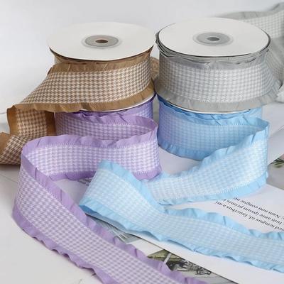 2,5 cm Spitze Hahnentritt Rüschenband Schleife Haaraccessoire - Polyester Baumwolle DIY Bastelmaterial