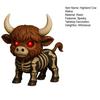 Halloween Highland Cow Figurine Spooky Skeleton Cow Statue Resin Calf Sculpture Tableop Ornament for Porch Lawn Home Kitchen Tiered Tray Decor