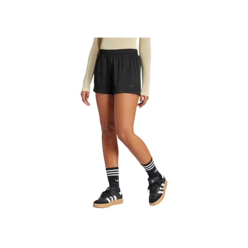 Adidas Originals Versatile Woven Solid Color Three-Quarter Casual Shorts Women Shorts Black JC5191