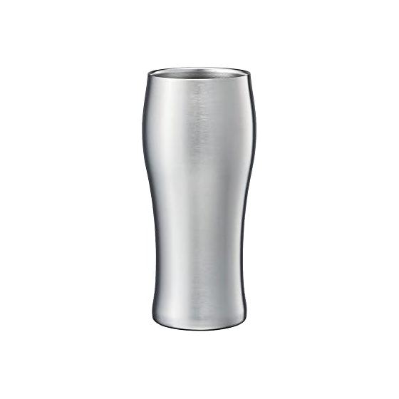 Doshisha Drinkable Beer Tumbler 420ml Dishwasher Safe Warm/Cold Vacuum Insulated Silver
