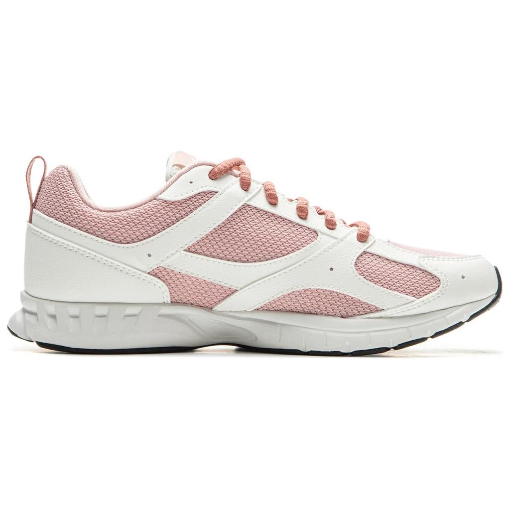 New LiNing Cushioning Slip Resistant Abrasion Resistant Breathable Low Top Running Shoes Women's White Pink ARSU068-4