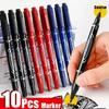 10Pcs Oily Waterproof Permanent Marker Black Ink Oil Marker Pen New Drawing Pens  Office Supplies