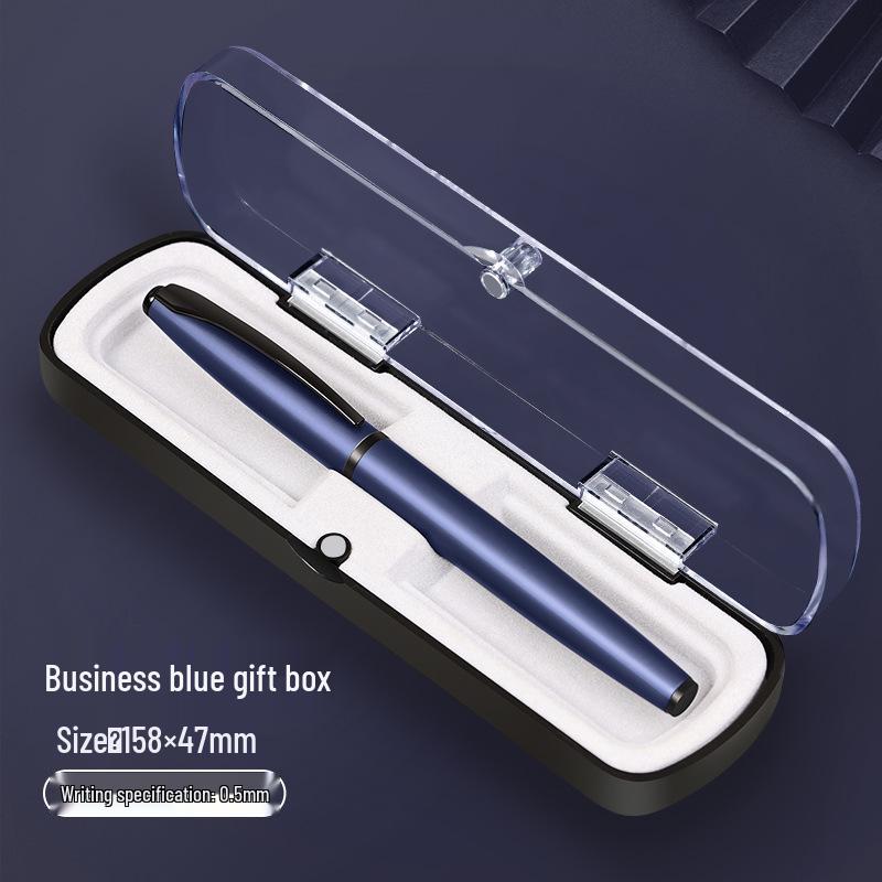 Penna Sfera di Lusso in Metallo con Scatola Regalo - Logo Personalizzabile, Finitura Elegante, Perfetta per l'Ufficio o come Regalo