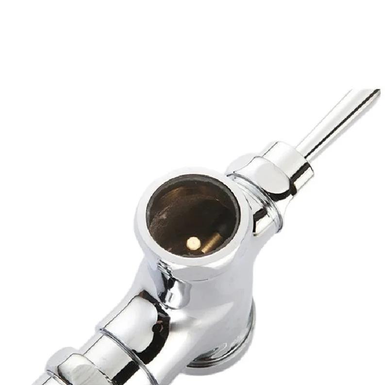 New Scalable Pedal Flush Valve Copper Hand Press Delay Flush Valve Adjustable 360 Degree Revolve Automatic Delay Rebound Valve