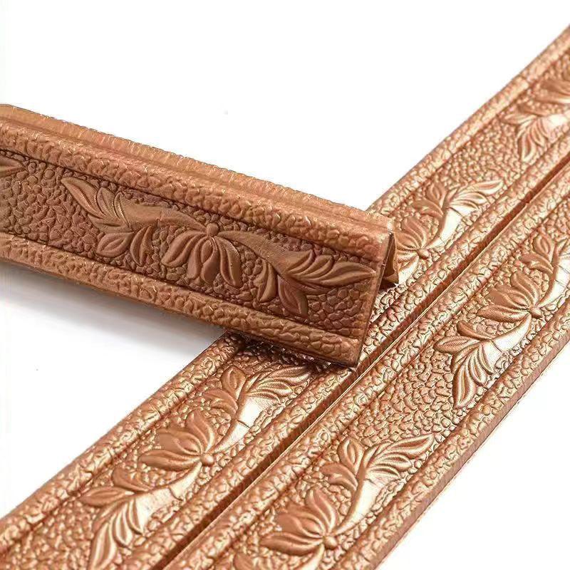 Deckenverzierungsstreifen Selbstklebend Wasserdicht Wandaufkleber Kollisionsschutz 3D-Schaumstoff Sockelleisten-Dekor