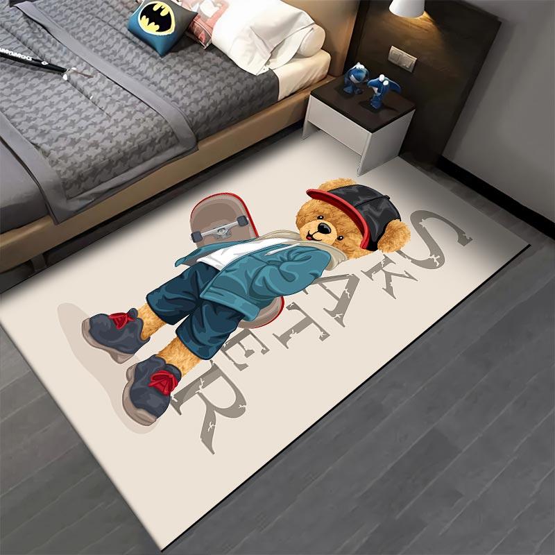 Cool Bear Graphic Carpet for Kids Room or Living Space Decor Suitable for use as an anti-slip for living room bedroom sofas