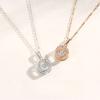 Circle Pendant Women'S Diamond Korean Version Niche Design Beating Heart Women'S Zircon Necklace Premium Durable