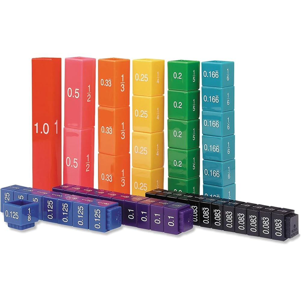 Learning Resources Tower Cube Math Educational Toy LER2509 Fractions Decimals Percentages