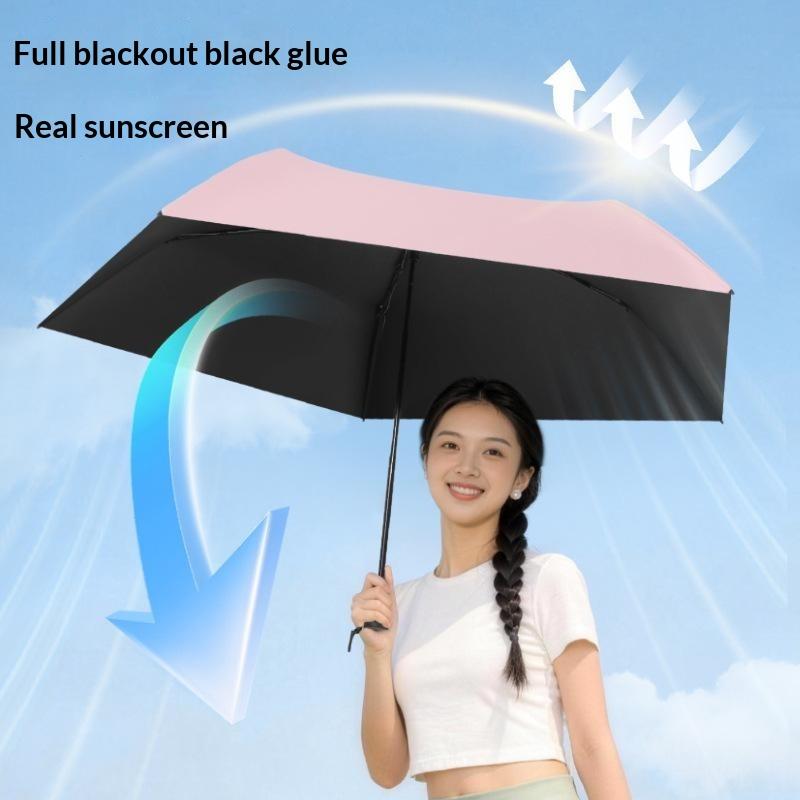 2 In 1 UV Block Pencil Umbrella Ultra Light Sun Protection Compact Folding for Summer Outdoor Activities
