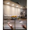 Puck Lights with Remote, Rechargeable White&13 RGB Colors Tap Lights, 6Pack | Under Cabinet Lights with Dimmer and Timer, LED Stick on Lights for