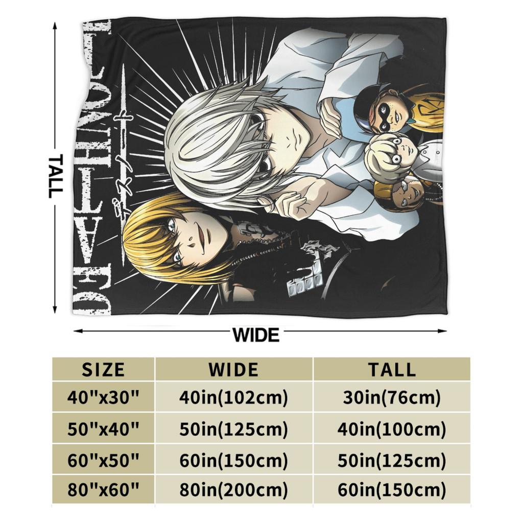 Death Note Near and Mello Flannel Blanket Super Soft Throw Blanket for Living Room Airplane Travel Bedspread Sofa Bed Cover
