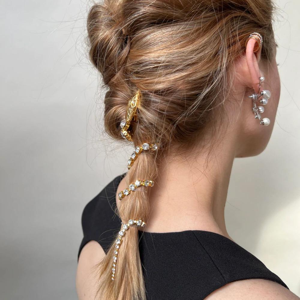 Chic Metal Smooth Hair Claw Clips Simple Geometric Hairpin Low Ponytail Hair Claws Women Girls Hair Stickers Hook-off Accessorie