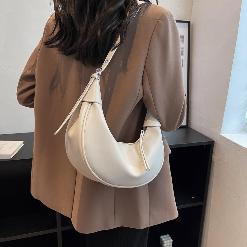 Crescent Armpit Bag Women's Bag New Niche Fashion Dumpling Bag Texture Semi-round Portable Shoulder Bag