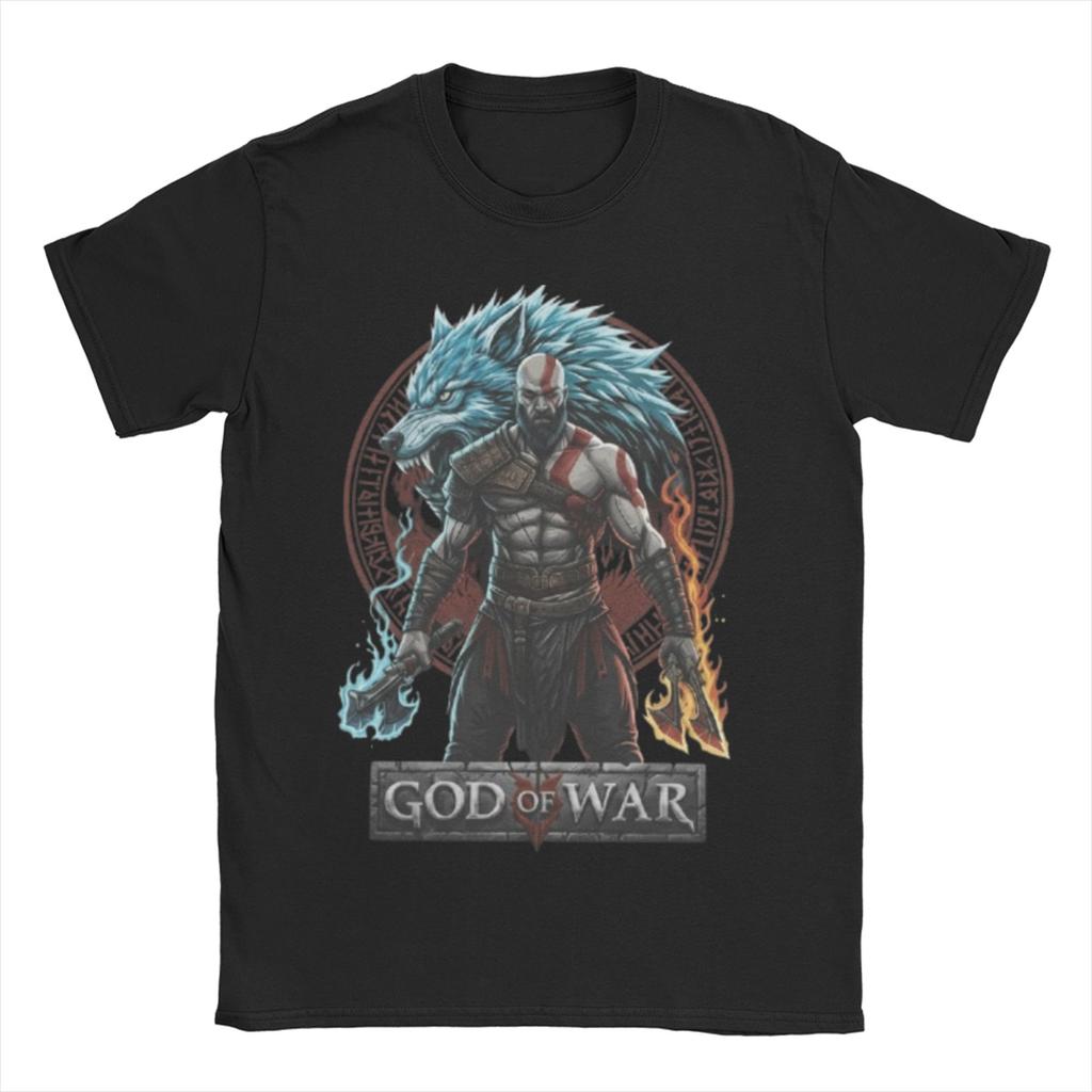 God of War Game Runes Men Womens T Shirt Novelty Tee Shirt Short Sleeve Crewneck TShirt 100 Cotton Plus Size Clothing
