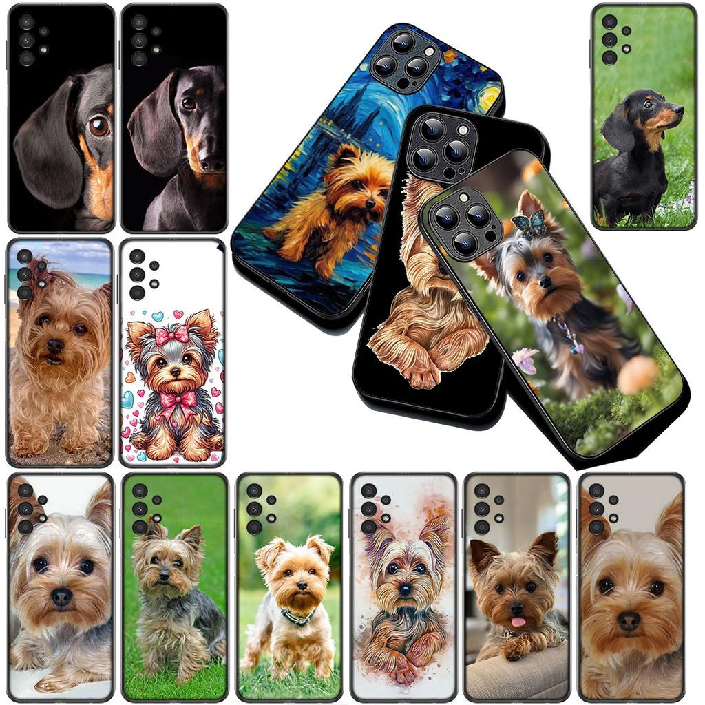 for Samsung Galaxy S10 S8 S9 Plus A33 A34 A31 70 A71 A72 Note 20 9 8 S10E Phone Case Yorkshire Terrier Yorkie Dachshund Dog