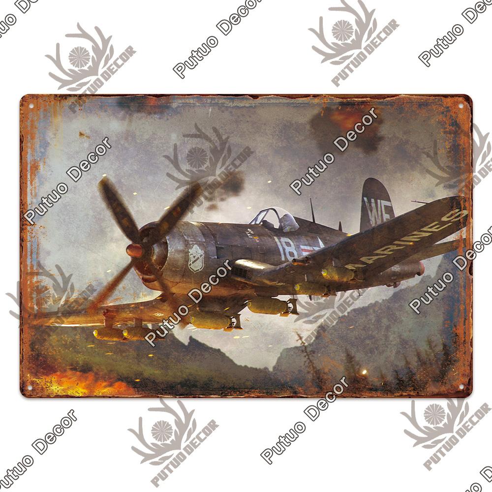 Dekor Das Flugzeug Vintage Blechschild Metallschild Dekorative Plakette Wanddeko Man Cave Raum Zuhause Club Schild