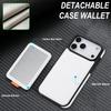 2 in 1 Detachable Carbon Fiber Magnetic Cards Solt Case For iPhone 17 Pro Max 16 Plus 15 14 13 12 Shockproof RFID Stand Cover