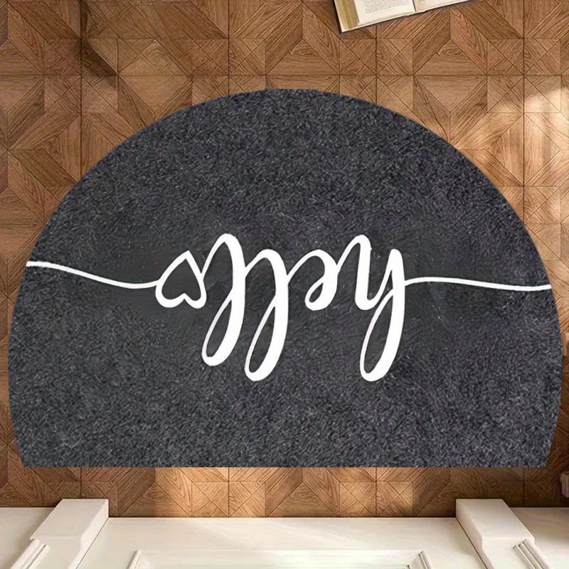 

Hello Print Half Round Door Mat Luxury Minimalist 2D Flat Non Slip Machine Washable Rug for Entryway Home Decor 40X60CM
