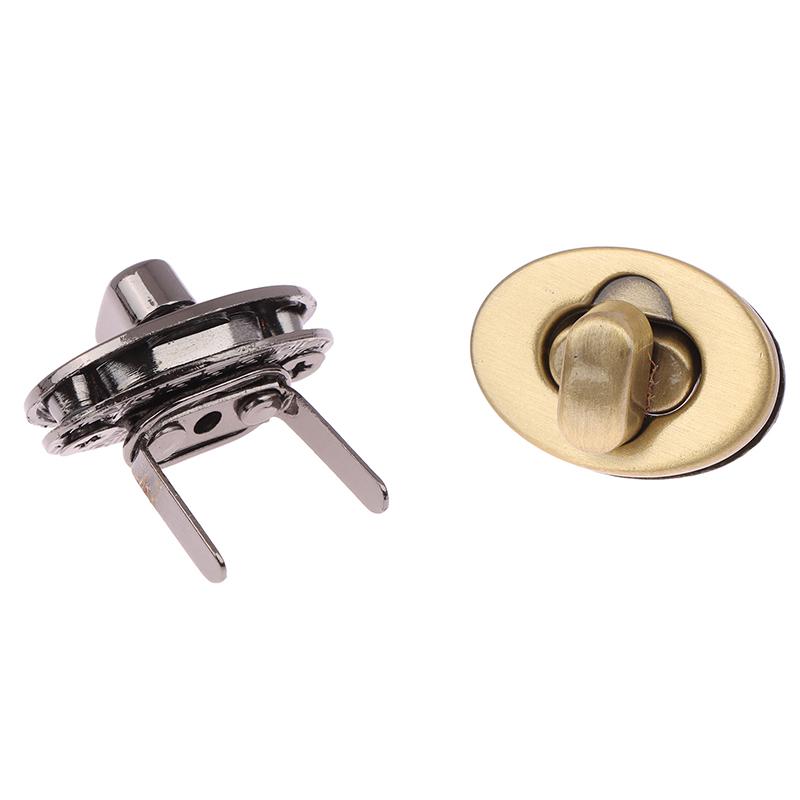 1Pc Metal Oval Twist Lock Durable Clasp Turn Lock For Diy Handbag Bag Purse Luggage Hardware Closure Bag Parts Accessories