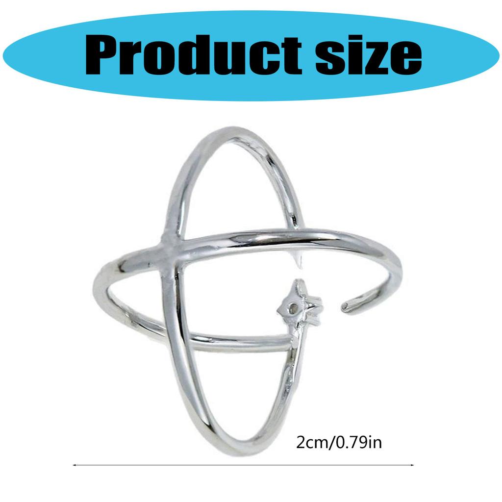 Fashionable Northstar Adjustable Rings for Women Unique Bohemian Styles with Stylish Crystals Trendy Women Wear