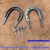 Iron Palm Hoof Donkey & Horse Hoof Forging Tool with English Iron Nails & Polishing Leide Zhu
