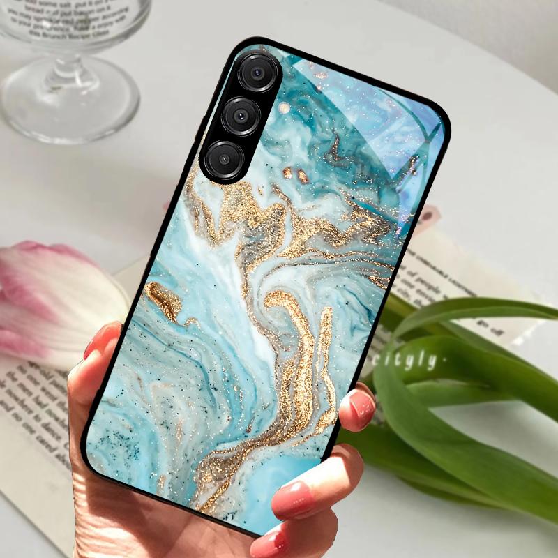 For Samsung A26 5G Case Hard PC Tempered Glass Phone Cover For Samsung Galaxy A36 A56 5G Fashion Animal Glass Protector Cases