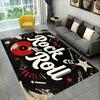Rock and Roll Music Theme Floor Mat Doormat Rug for Home Entrance Hallway Decor Stylish Retro Mat Indoor Outdoor Gift 40x60cm