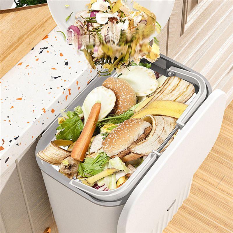 Gute Küche Mülleimer Haushalt Schranktür Hängend Schiebedeckel Aufbewahrungseimer Mülleimer Wandmontierter Mülleimer