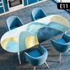 1pc Waterproof Oval Table Cover Oil-Proof Elastic Kitchen Dining Party Tablecloth Table Covers Outdoor Courtyard Home Decor
