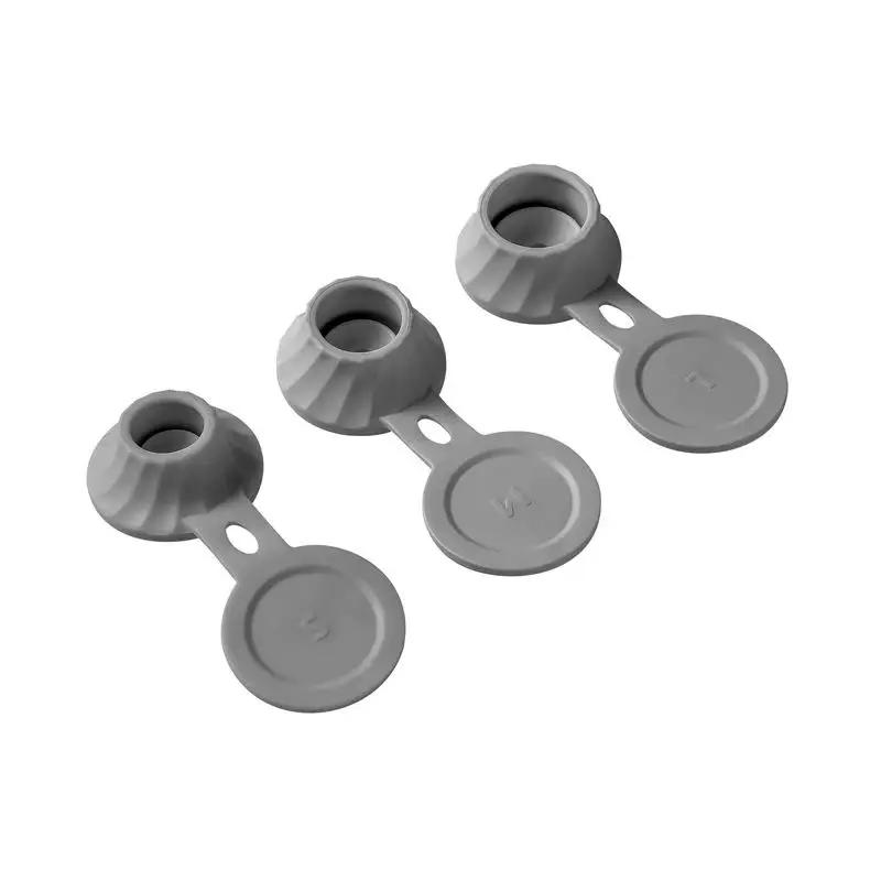 

Wholesale Leakproof Bottle Cap 3pcs Inverted Bathroom Shower Gel Shampoo Leakproof Kitchen Spice Bottle Plastic Cup Lid