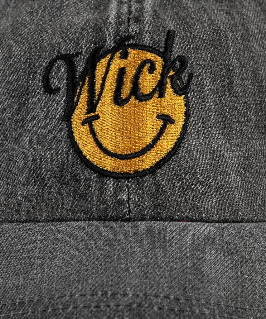 Wig Smile Denim Ball Cap - Light Black Denim