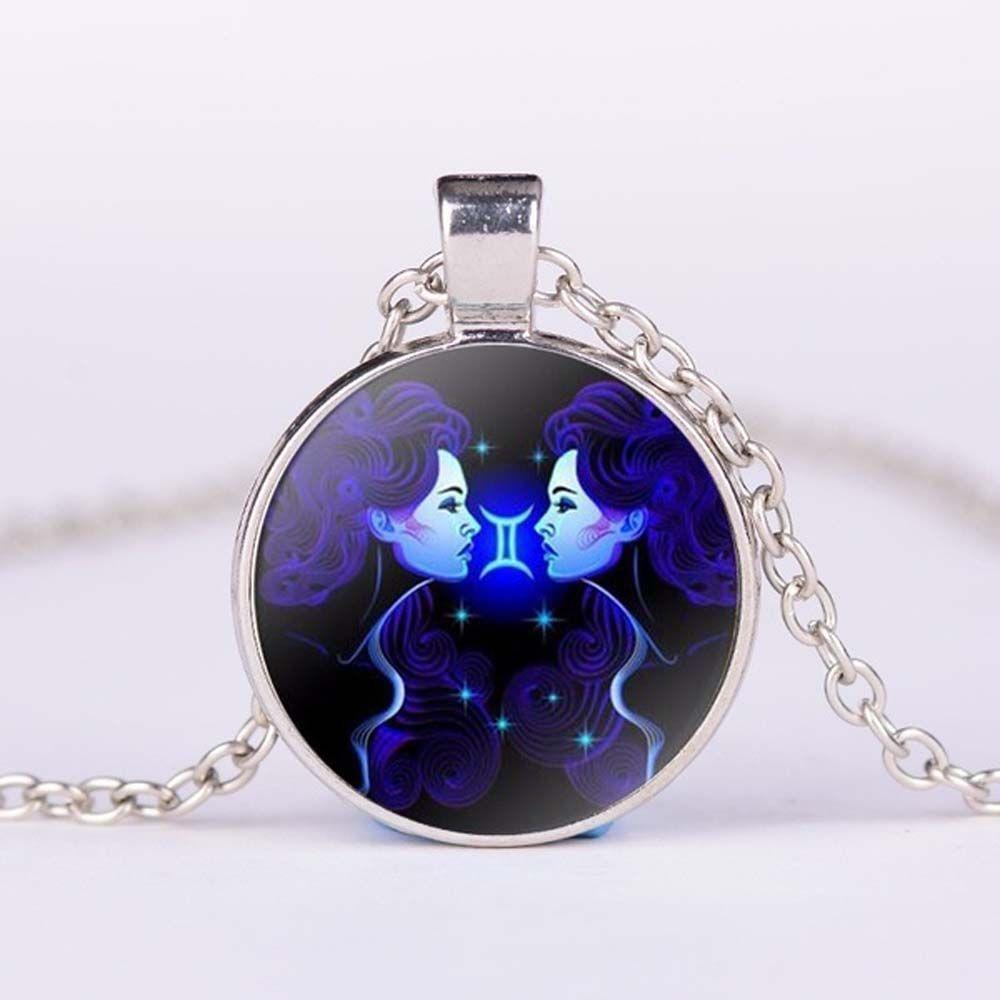 Sagittarius For Women Men Horoscope 12 Constellation Astrology Pendant Decoration Jewelry Necklace