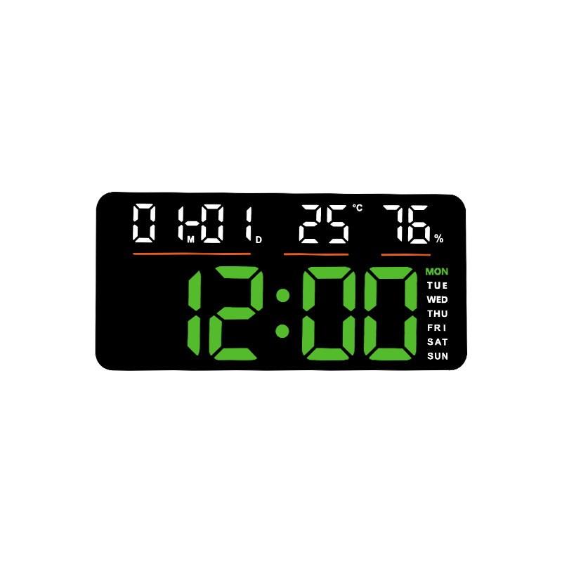 Modern Digital Wall Clock With Led Display And Temperature For Living Room Decor