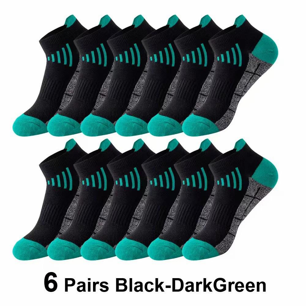 

6 пар нейтральных трикотажных спортивных носков с защитой от запаха, модные полосатые впитывающие пот дышащие повседневные носки для бега для пары One Size
