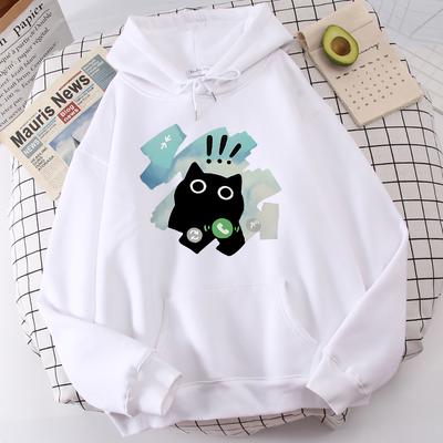 Meme Cats Moletom Funny Hoodie Women Autumn Winter Sweatshirt Pullovers Men Hooded Hip Hop Loose Long Sleeve Hoody Unisex Tops