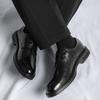 3283 Leather Shoes Men's Wedding Groom Shoes Spring New Models First-layer Cowhide Lace-up Low-heeled Shopping Mall Dress Shoes