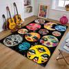 Colorful Celestial Faces with Fantasy Art Patterned carpet, suitable as a non slip play mat for the living room and bedroom sofa